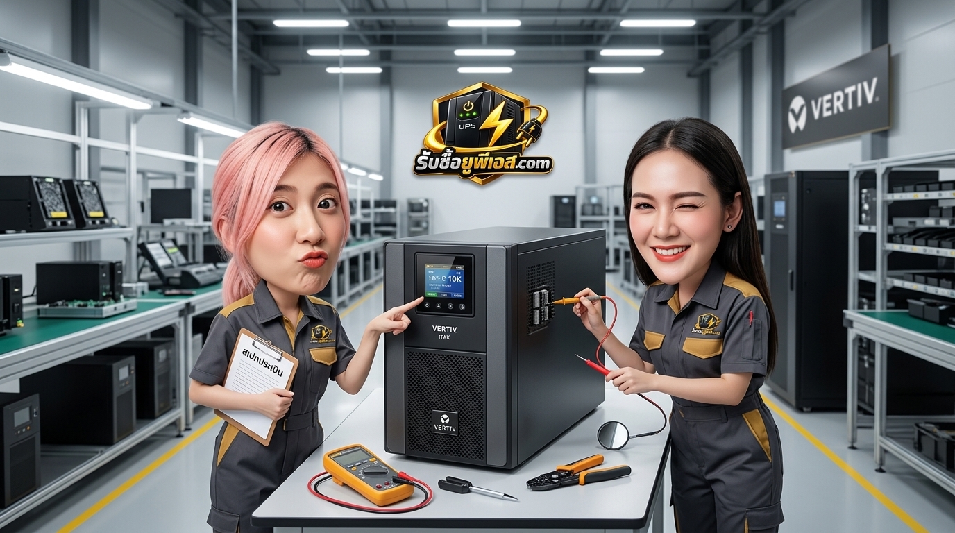 เครื่องสำรองไฟ Vertiv ITA2 10K สำหรับรับซื้อ UPS พร้อมอุปกรณ์และหน้าจอแสดงผล