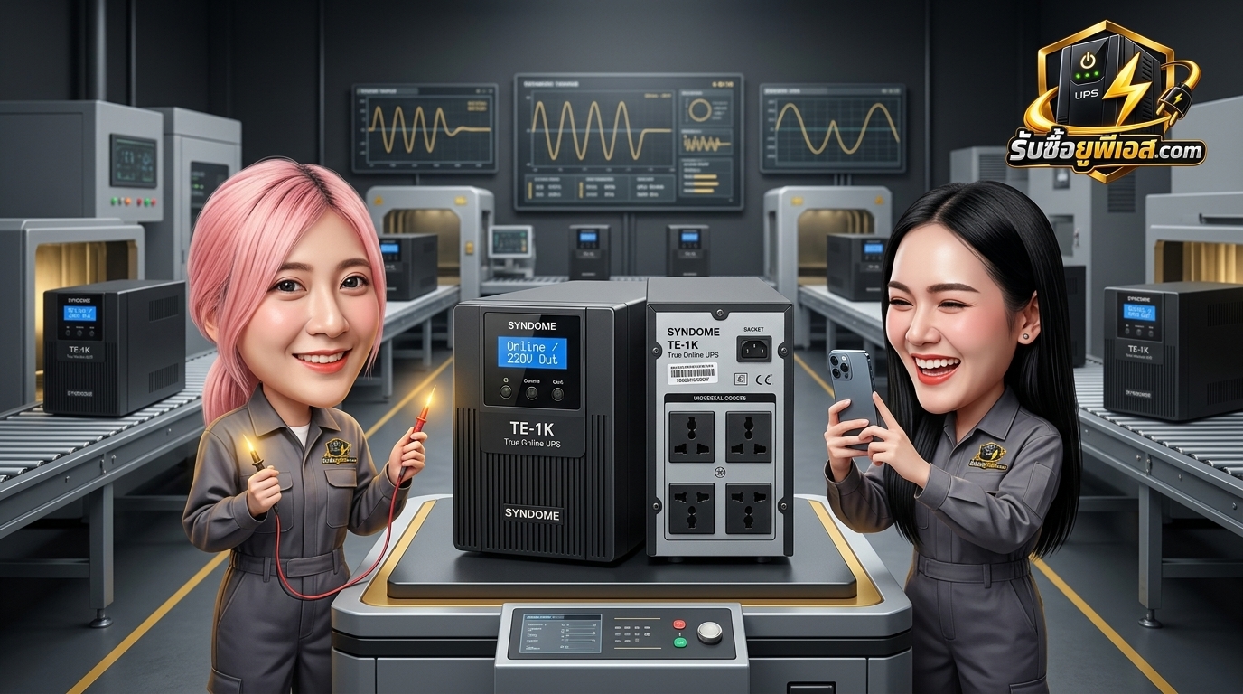 บริการรับซื้อ UPS Syndome TE-1K เครื่องสำรองไฟ True Online Double-Conversion มือสอง