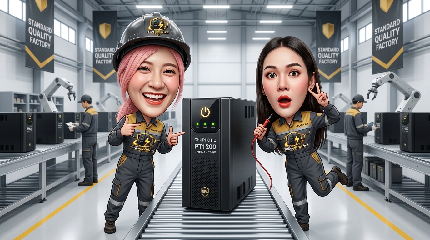 รับซื้อ UPS Chuphotic PT1200 เครื่องสำรองไฟสภาพพร้อมใช้งานสำหรับตรวจเช็กสภาพและประเมินราคา