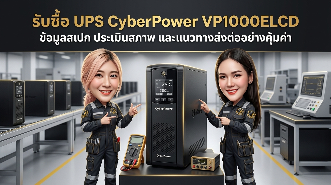 บริการรับซื้อ UPS CyberPower VP1000ELCD ตรวจเช็กสภาพหน้าจอ LCD และตัวเครื่อง