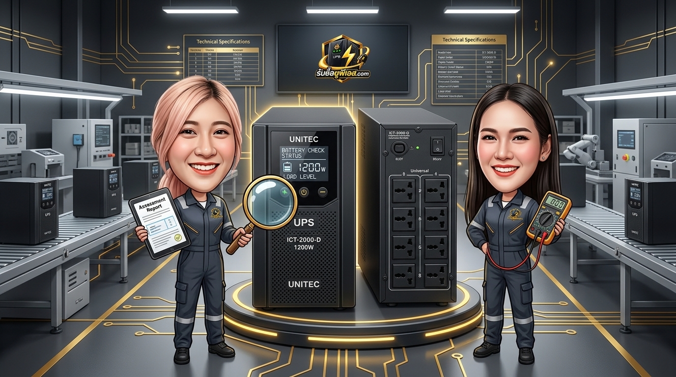 ตรวจสภาพและประเมินราคารับซื้อ UPS UNITEC ICT-2000-D