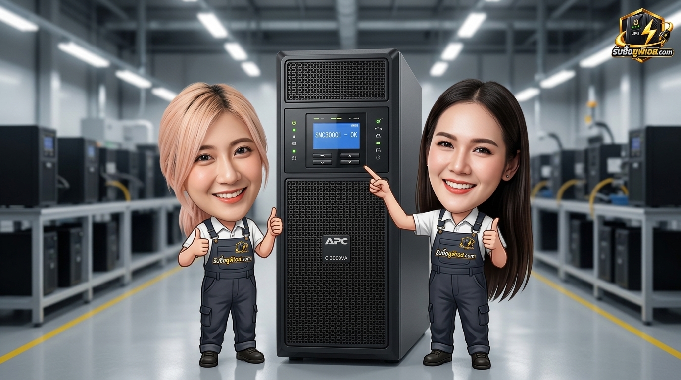 บริการรับซื้อ UPS APC SMC3000I ตรวจสอบสภาพตัวเครื่องและหน้าจอ LCD